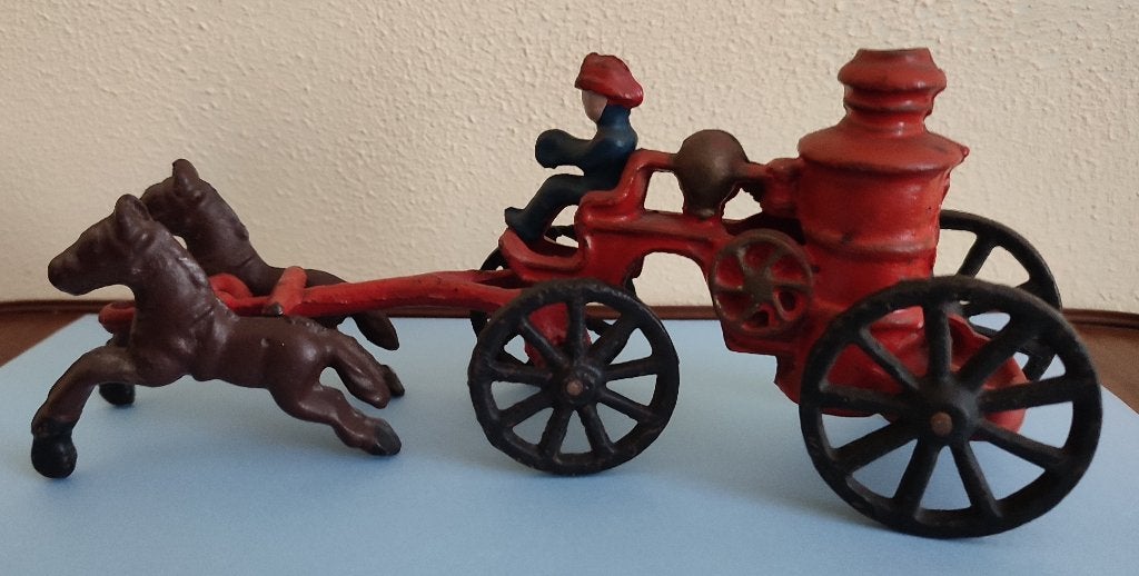 Gietijzeren brandweerwagen, Ophalen of Verzenden