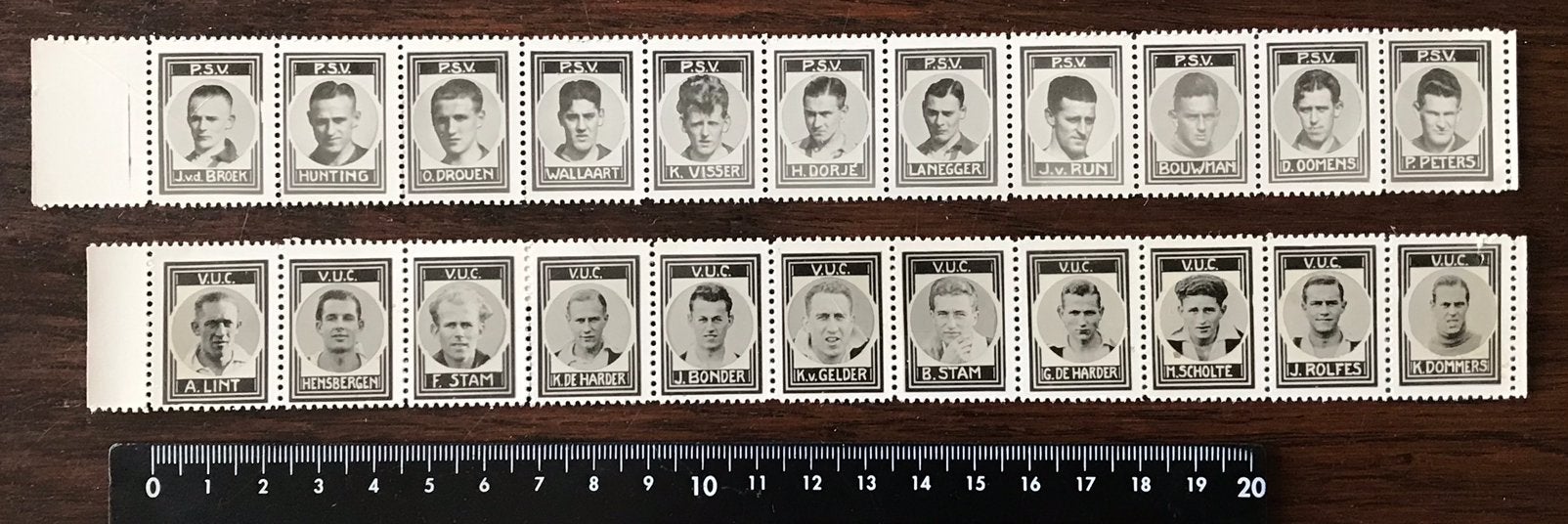 22 Oude PSV en VUC Glimmende Fototjes 1936 Voetbal, Ophalen of Verzenden, Zo goed als nieuw, PSV