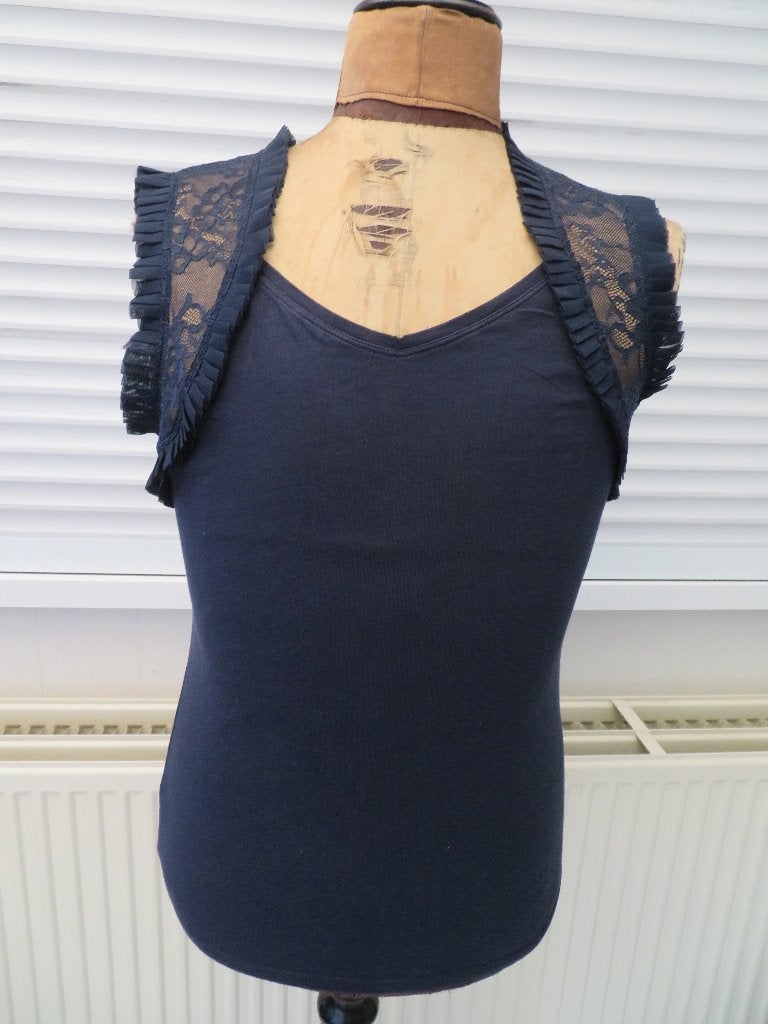 Dames top intimissimi maat 40 Z.G.A.N. blauw kant ., Maat 38/40 (M), Blauw, Intimissimi, Ophalen of Verzenden