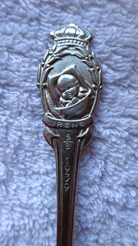 1 GZ Thee Lepeltje Geboorte van Prinses Irene * 11.5 cm, Verzamelen, Koninklijk Huis en Royalty, Verzenden, Gebruikt, Nederland