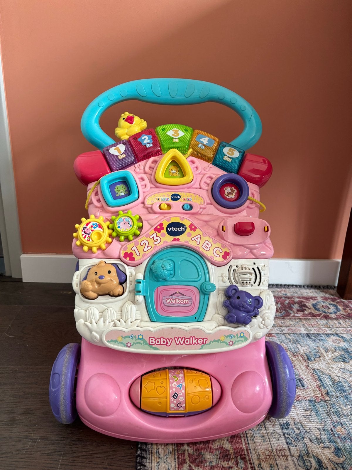 VTech Baby Walker - Roze loopwagen, Kinderen en Baby's, Speelgoed | Babyspeelgoed, Ophalen of Verzenden, Gebruikt, Overige typen