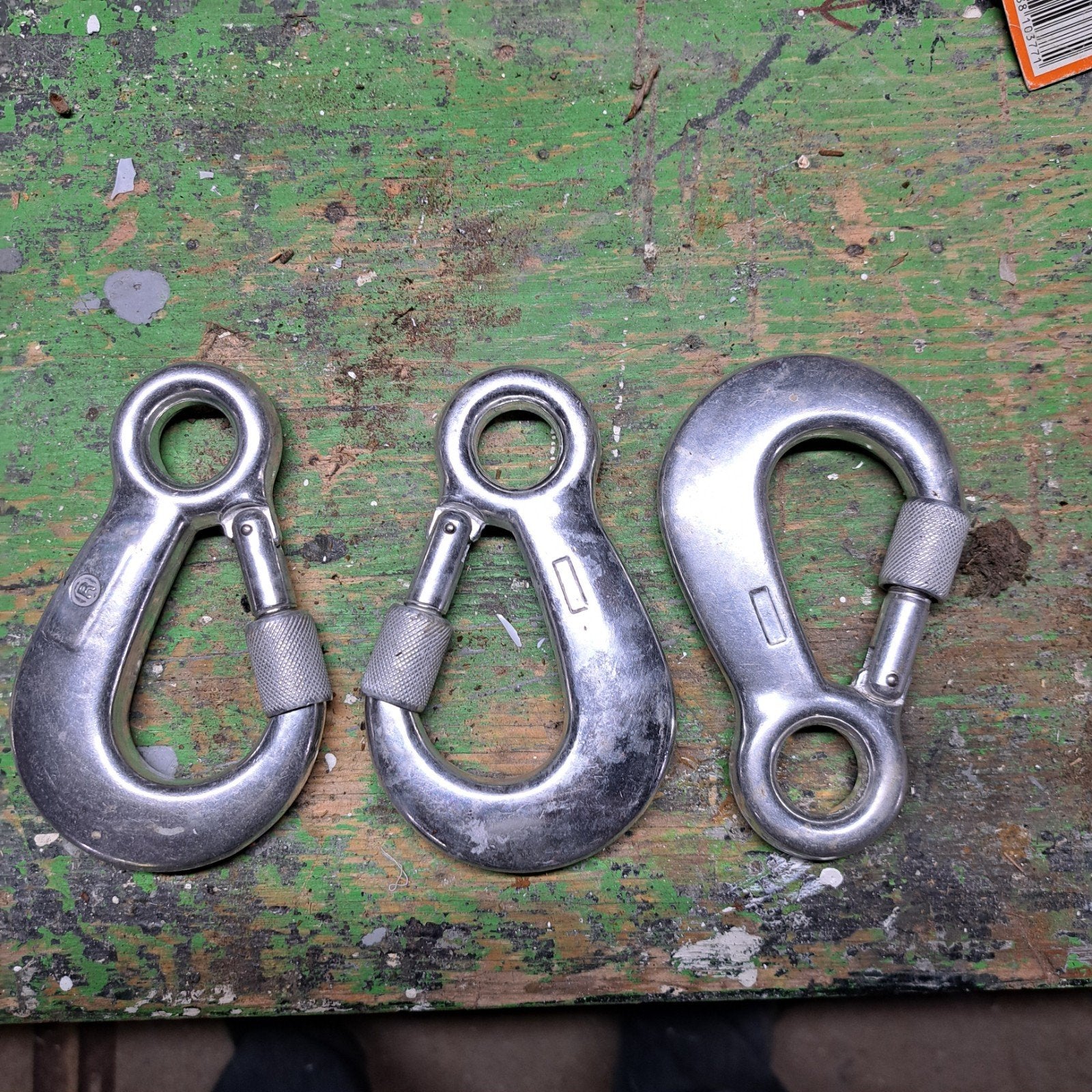 Aluminium karabijn haak met oog, Sport en Fitness, Ophalen, Zo goed als nieuw