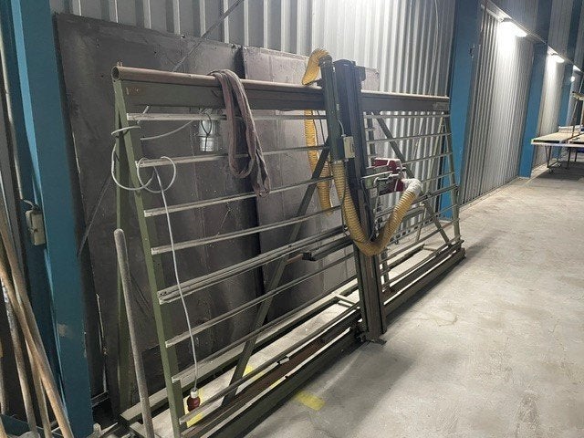 platenzaagmachine, Ophalen, Gebruikt, Harwi elcon striebig wandzaag platenzaag altendorf, 70 mm of meer