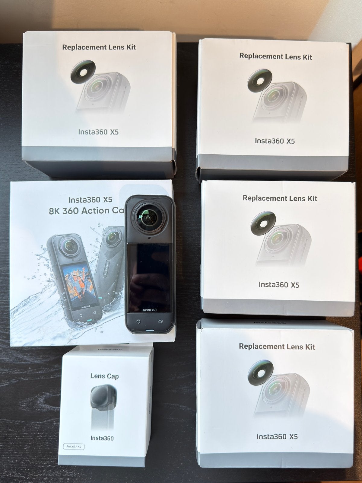 Insta360 X5 8K 360 Action Camera met Lens Kits en Lenscap, Audio, Tv en Foto, Ophalen of Verzenden, Zo goed als nieuw, Overige merken