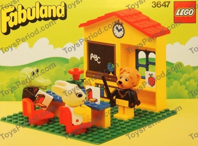 LEGO Fabuland 3647 School: Leeuw, Konijn, Krokodil, Gebruikt, Lego, Ophalen of Verzenden, Compleet