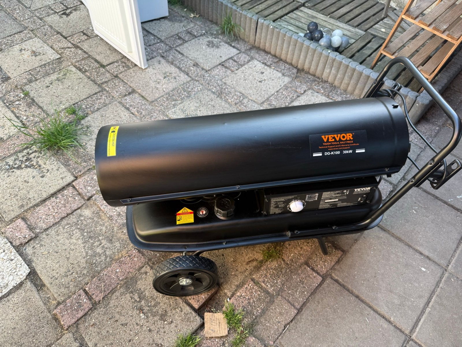 Vevor DG-K100 30kW Diesel Kachel - Zo goed als nieuw, Ophalen, 30 tot 80 cm, Kachel, Zo goed als nieuw