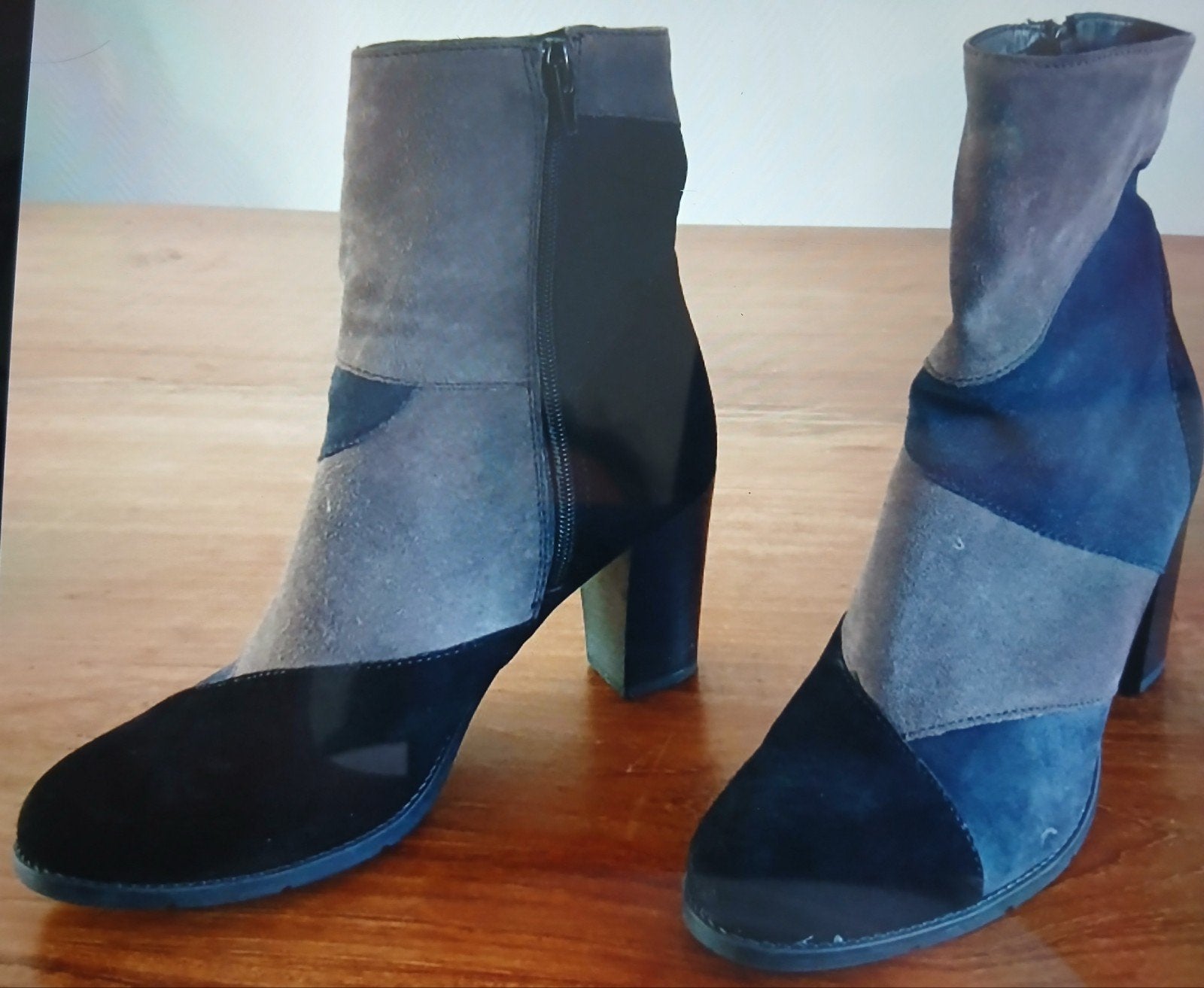 Tamaris Enkellaarzen Maat 40 - Blauw/Grijs/Zwart, Tamaris, Zwart, Lage of Enkellaarzen, Ophalen of Verzenden