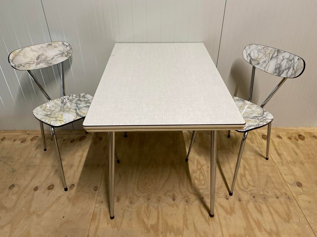 Vintage Formica Eethoek, Ophalen, Kunststof, Gebruikt, Tot twee personen