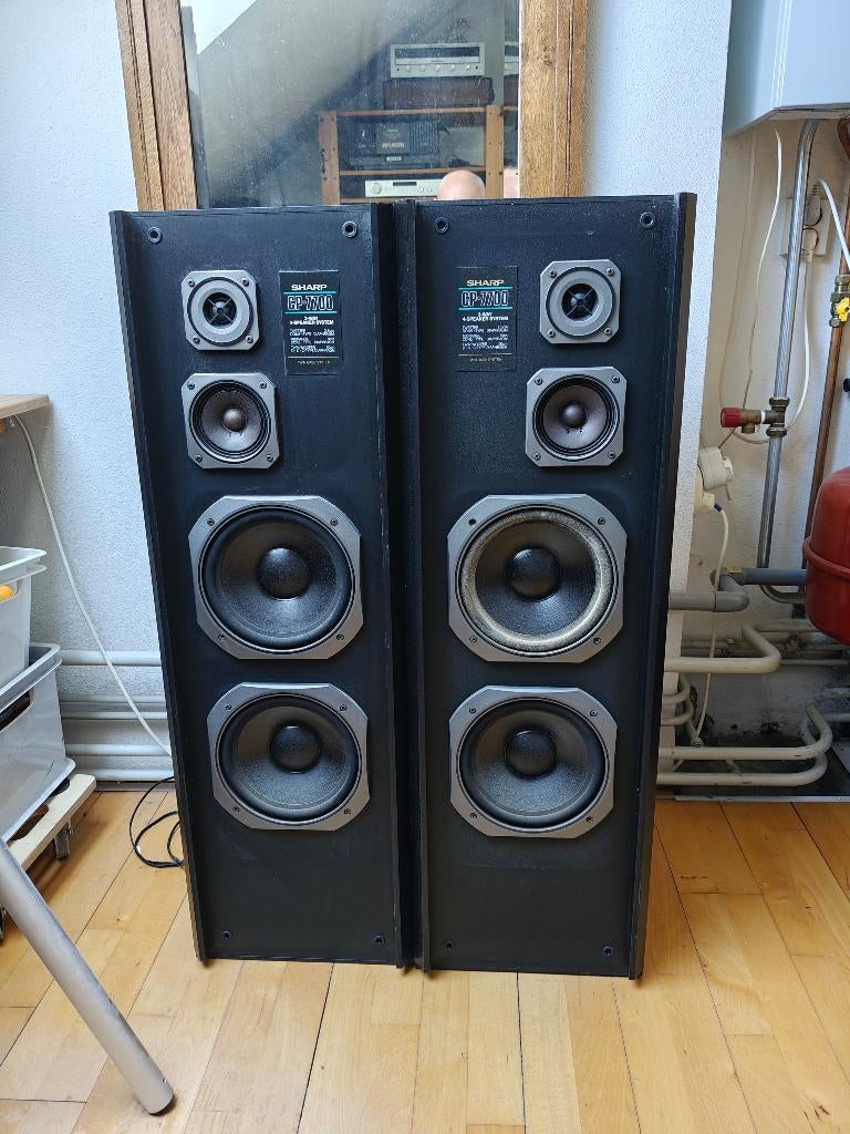 Sharp GX-7700 Speakers + Amp, Audio, Tv en Foto, Luidsprekers, Gebruikt, 120 watt of meer, Front, Rear of Stereo speakers, Ophalen