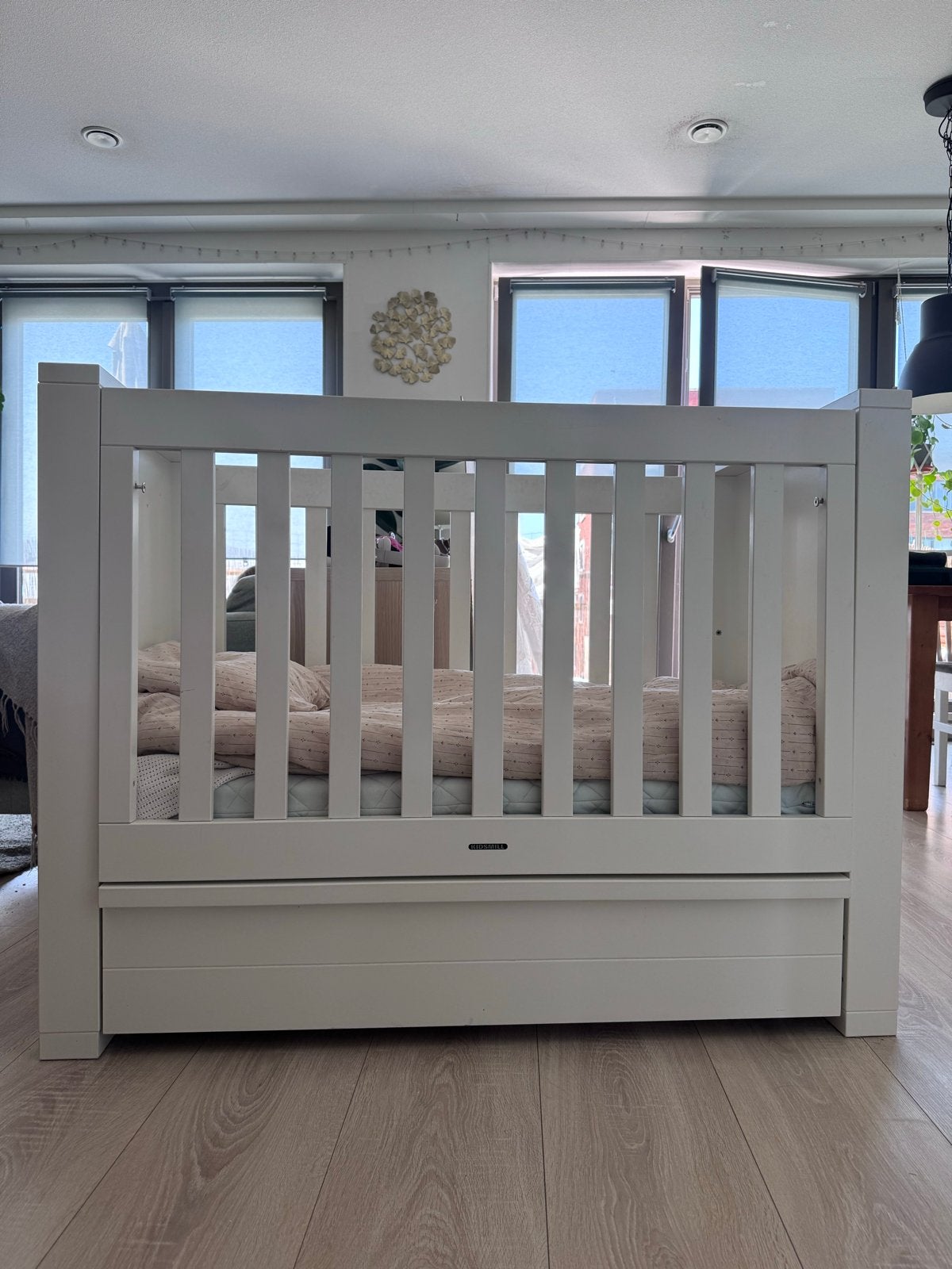 Kidsmill Ledikant Bretagne Wit 60x120 cm met lade, Gebruikt, Wit, Hout, Eenpersoons