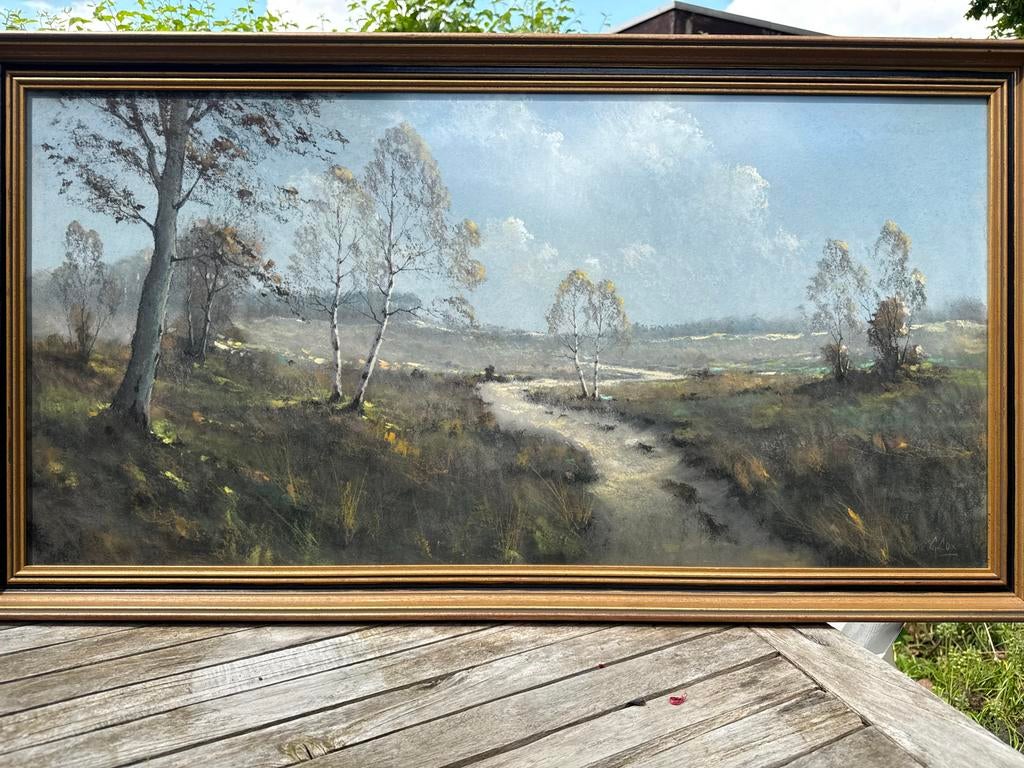 Landschap schilderij van G. Cox, Ophalen