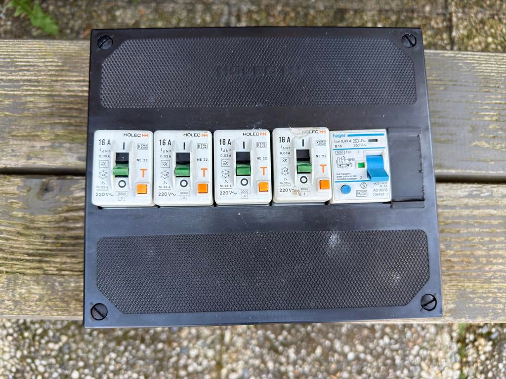 Holec HH Groepenkasten met aardlekschakelaars, Doe-het-zelf en Verbouw, Elektra en Kabels, Gebruikt, Overige typen, Ophalen