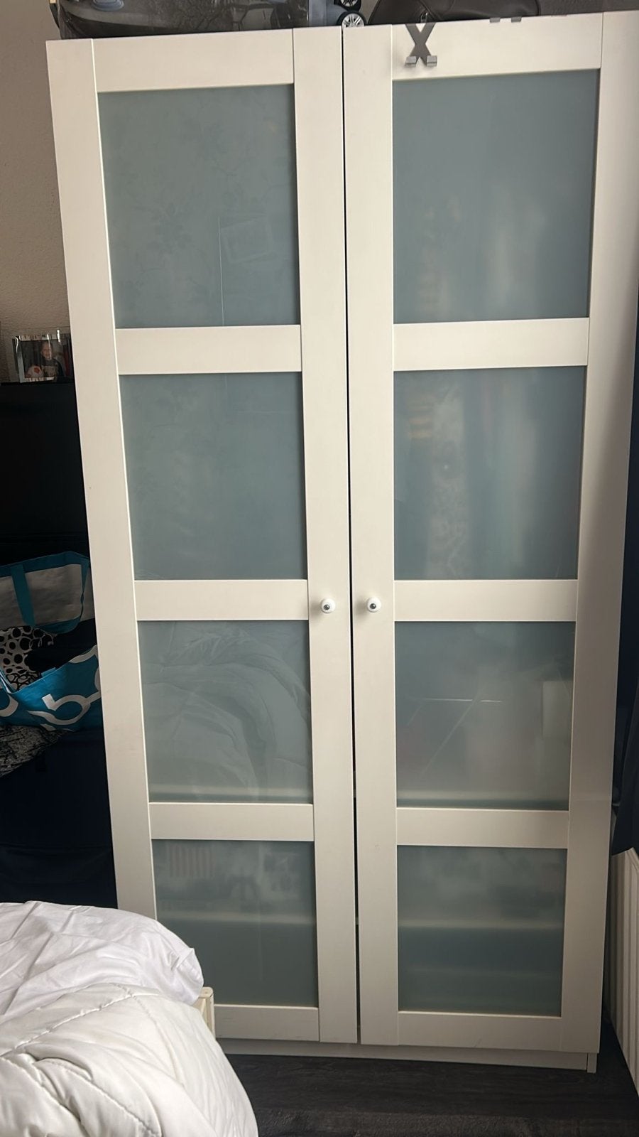 IKEA Pax kast met glazen deuren, Gebruikt, 200 cm of meer, Glas, 50 tot 100 cm