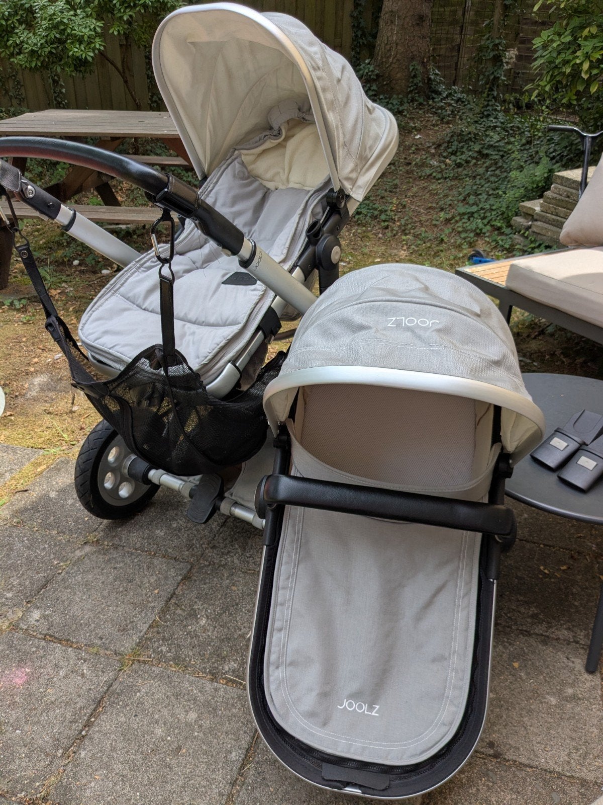 JOOLZ Combi kinderwagen lichtgrijs, Kinderen en Baby's, Kinderwagens en Combinaties, Gebruikt, Verstelbare duwstang, Combiwagen