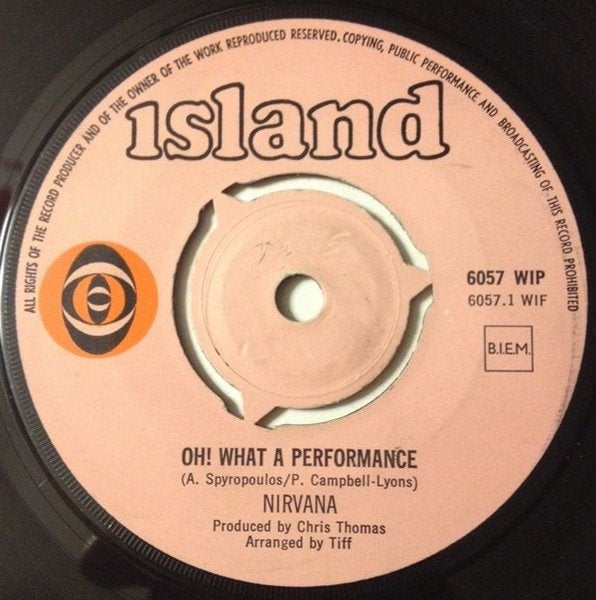 single vinyl   NIRVANA – Oh! What A Performance (1969 - NL), Cd's en Dvd's, Vinyl Singles, Verzenden, Gebruikt, Rock en Metal