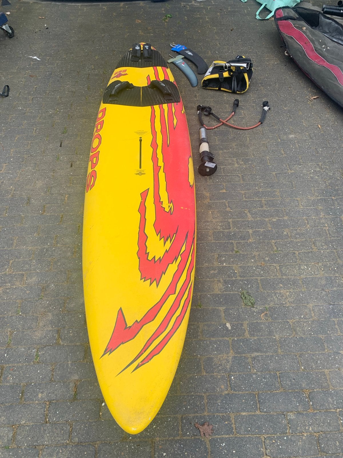 Complete Windsurfset: Drops Freeride 289cm, Neil Pryde 5.0, Watersport en Boten, Windsurfen, Ophalen, 250 tot 300 cm, Gebruikt