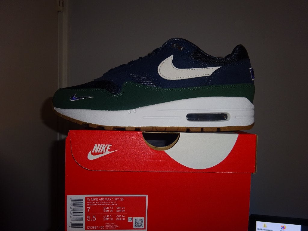 Nike Air Max 1 87 QS Obsidian Maat 38, Overige kleuren, Nike, Nieuw, Ophalen of Verzenden