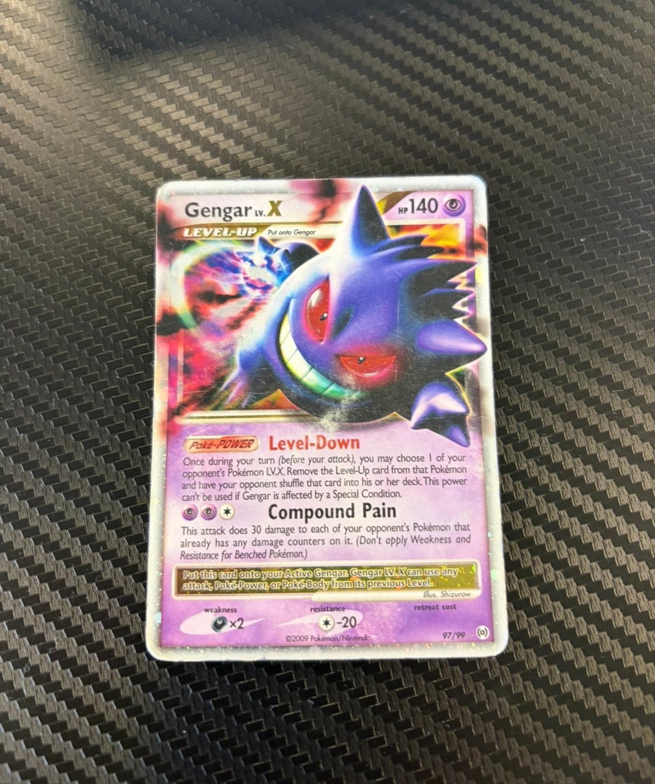 Gengar lv x arceus 97/99, Ophalen of Verzenden, Gebruikt, Losse kaart