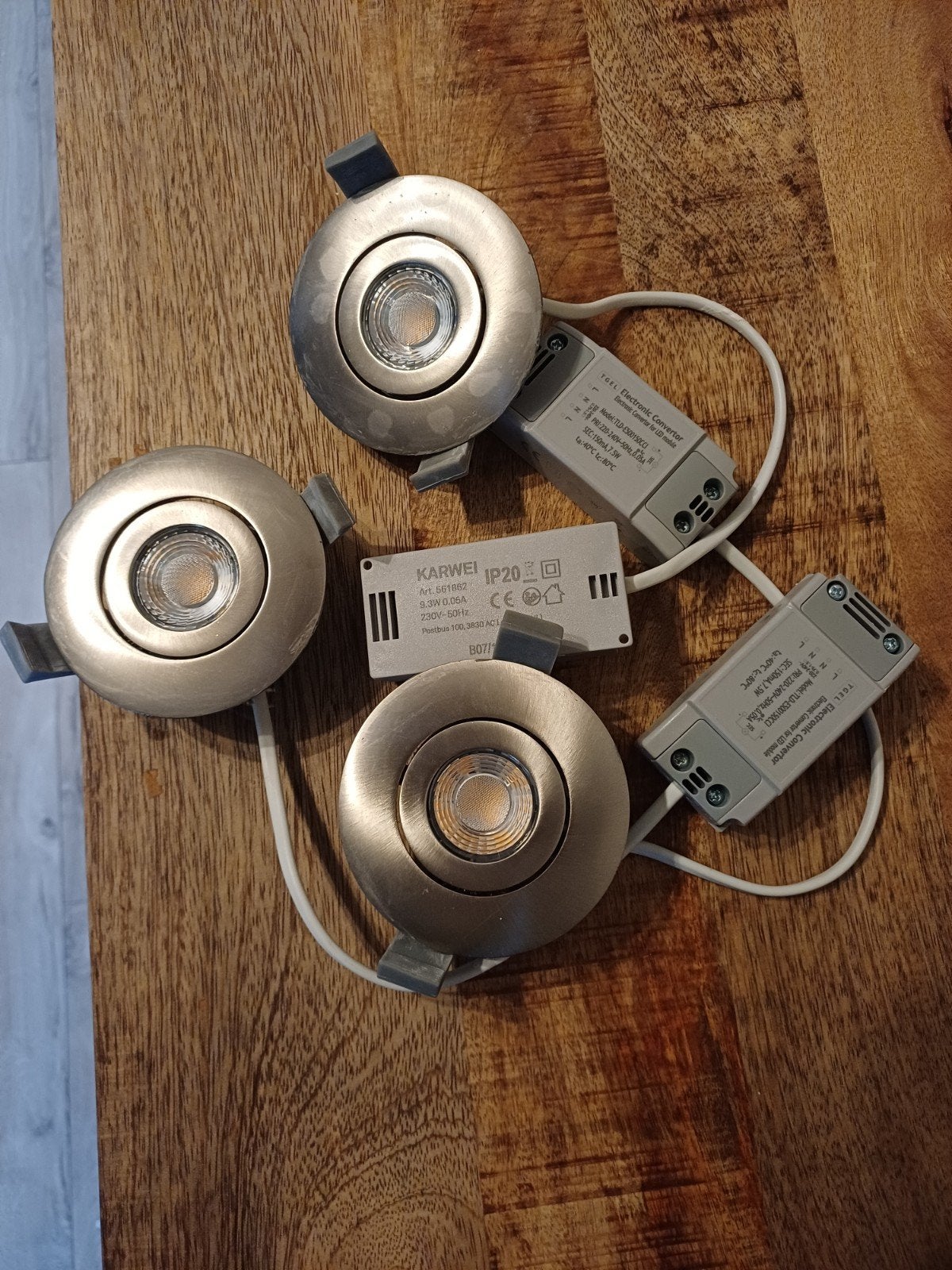 3x Karwei Inbouwspots LED 9.3W met driver, Huis en Inrichting, Ophalen, Gebruikt, Overige merken, Overige fittingen