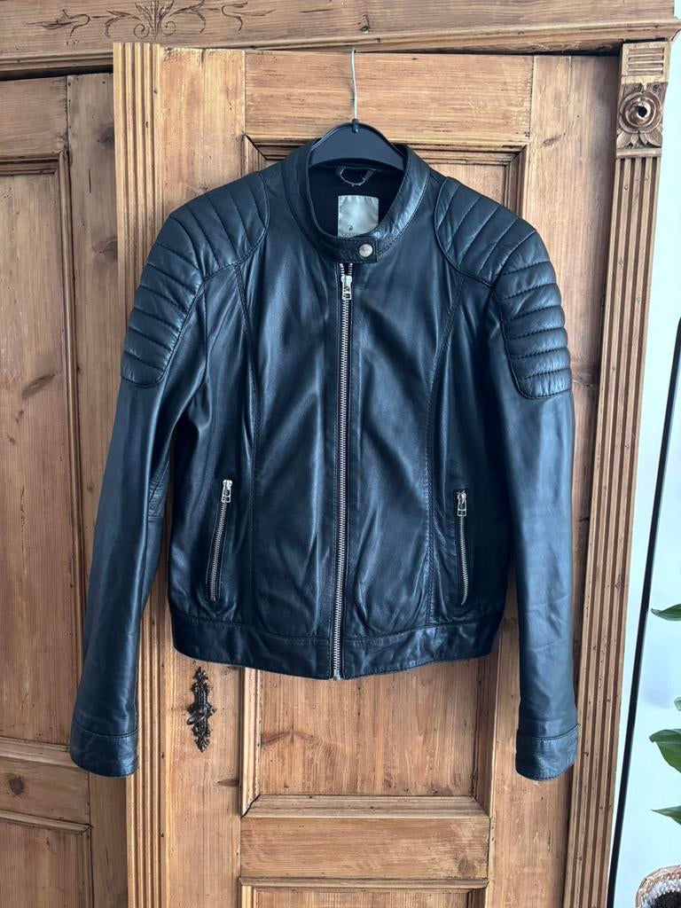 Goosecraft leren dames jas biker 515 maat L, Ophalen of Verzenden, Zo goed als nieuw, Maat 42/44 (L), Zwart