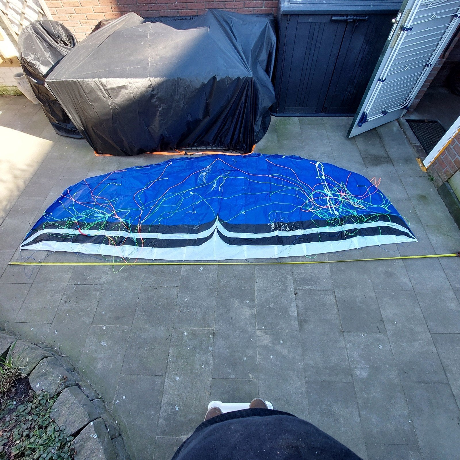 Peter Lynn Buster 5.0 Powerkite - Blauw/Wit, Ophalen, Gebruikt