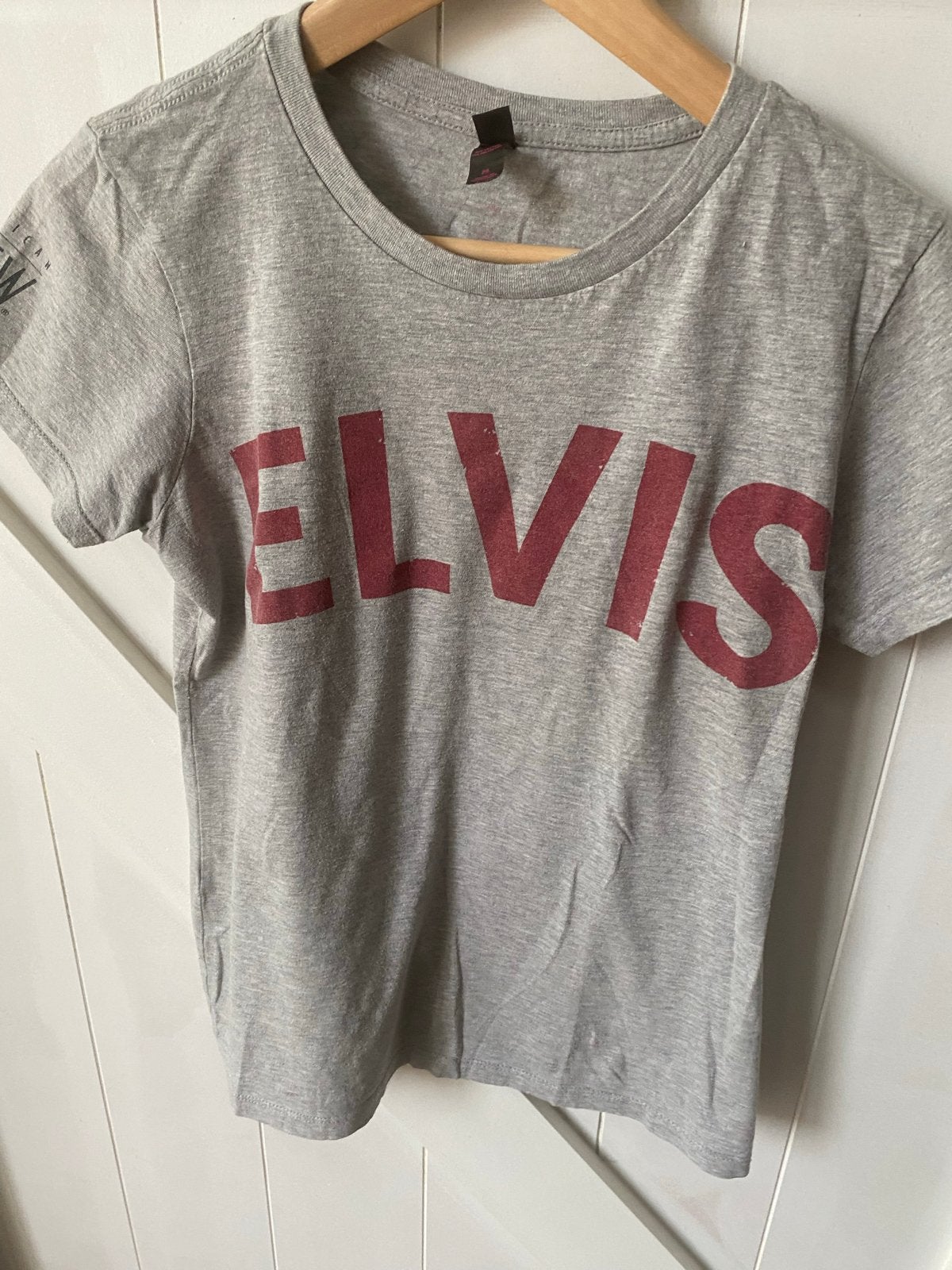 American Crew T-shirt - Elvis The King - Maat M, Maat 38/40 (M), Verzenden, Korte mouw, Grijs
