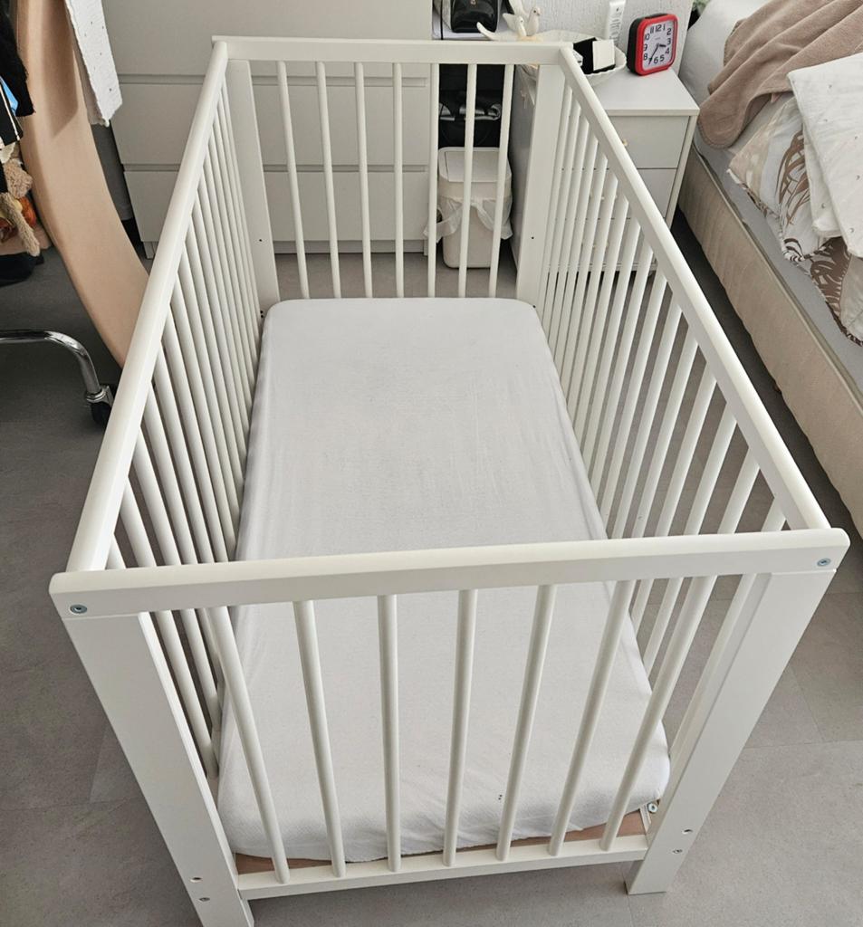 Ikea ledikant Gulliver wit - babybedje, Ophalen, Zo goed als nieuw