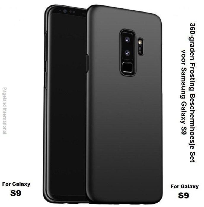 360-graad Frosting Beschermhoesje Set voor Galaxy S9 _ Zwart, Verzenden, Nieuw, Frontje of Cover