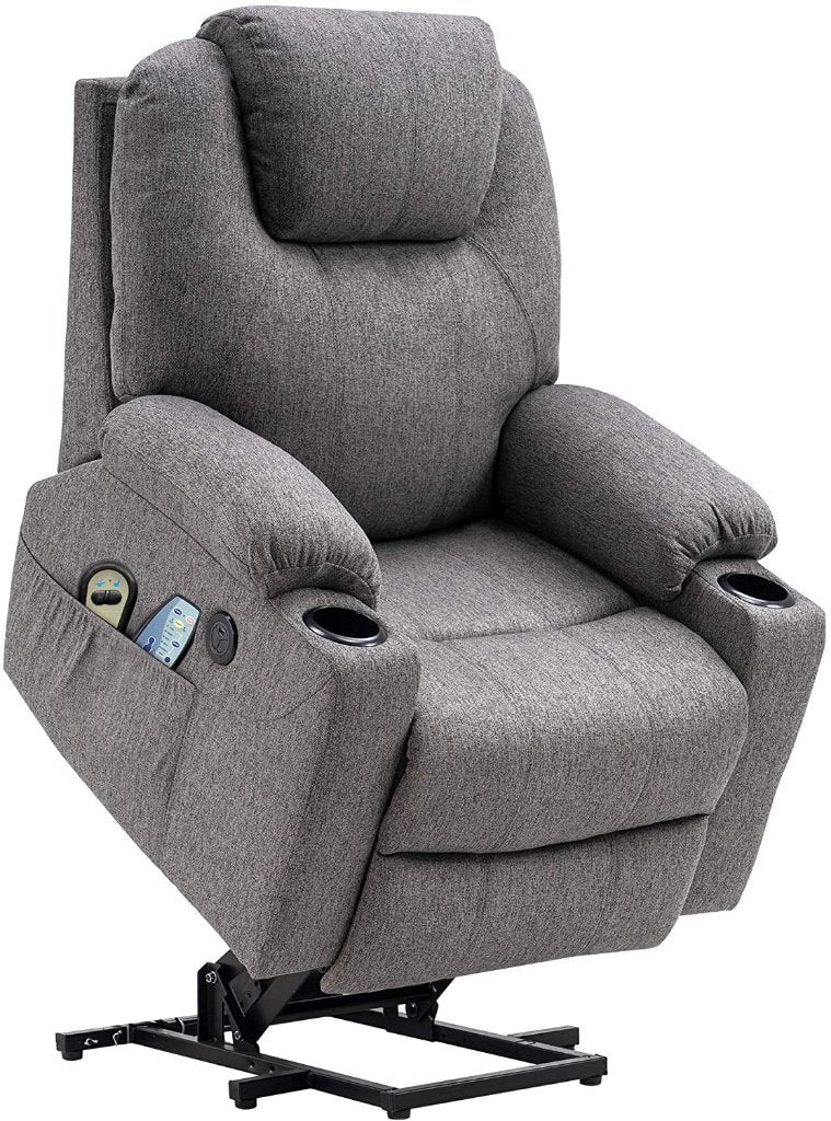 Sta-Op-Stoel Massage Fauteuil Relax Stoel Verwarmd Antraciet, Huis en Inrichting, Fauteuils, Ophalen of Verzenden, Nieuw, 75 tot 100 cm