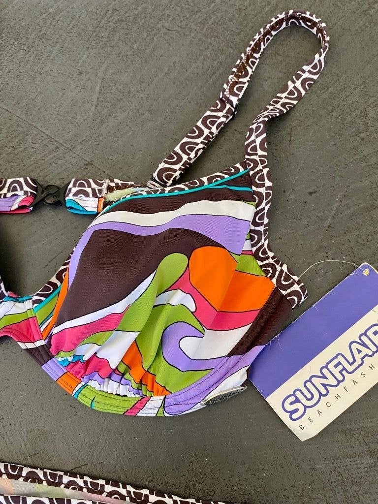 i393 Nieuw: Sunflair Beugel-bikini  maat 44 cup B blauw/wit, Blauw, Nieuw, Ophalen of Verzenden, Sunflair