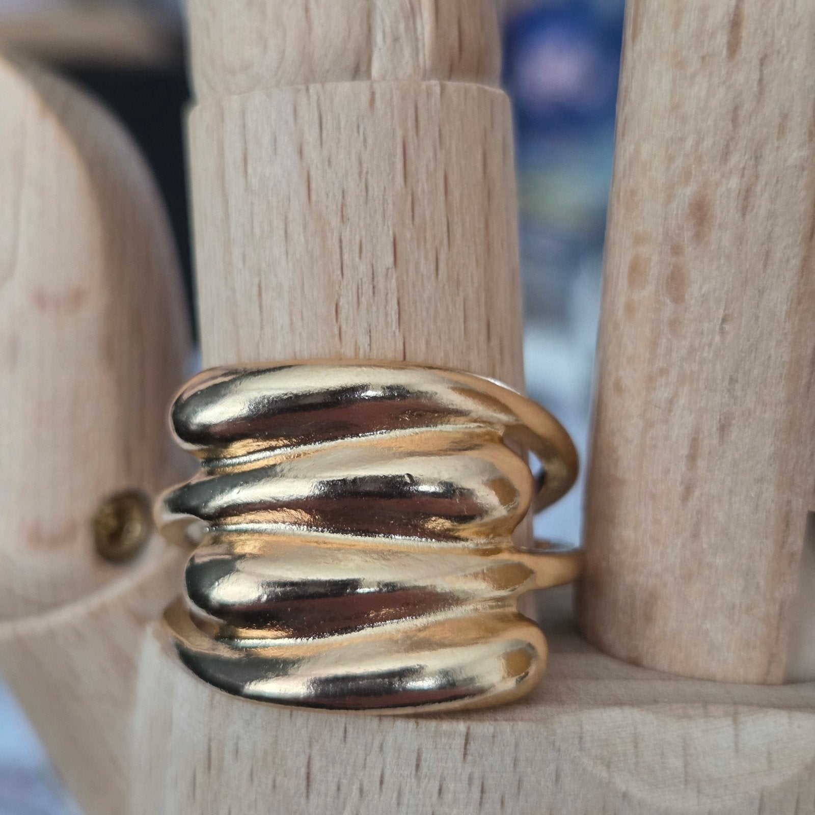 Ring maat 19,5, Overige materialen, 19 tot 20, Ophalen of Verzenden, Dame