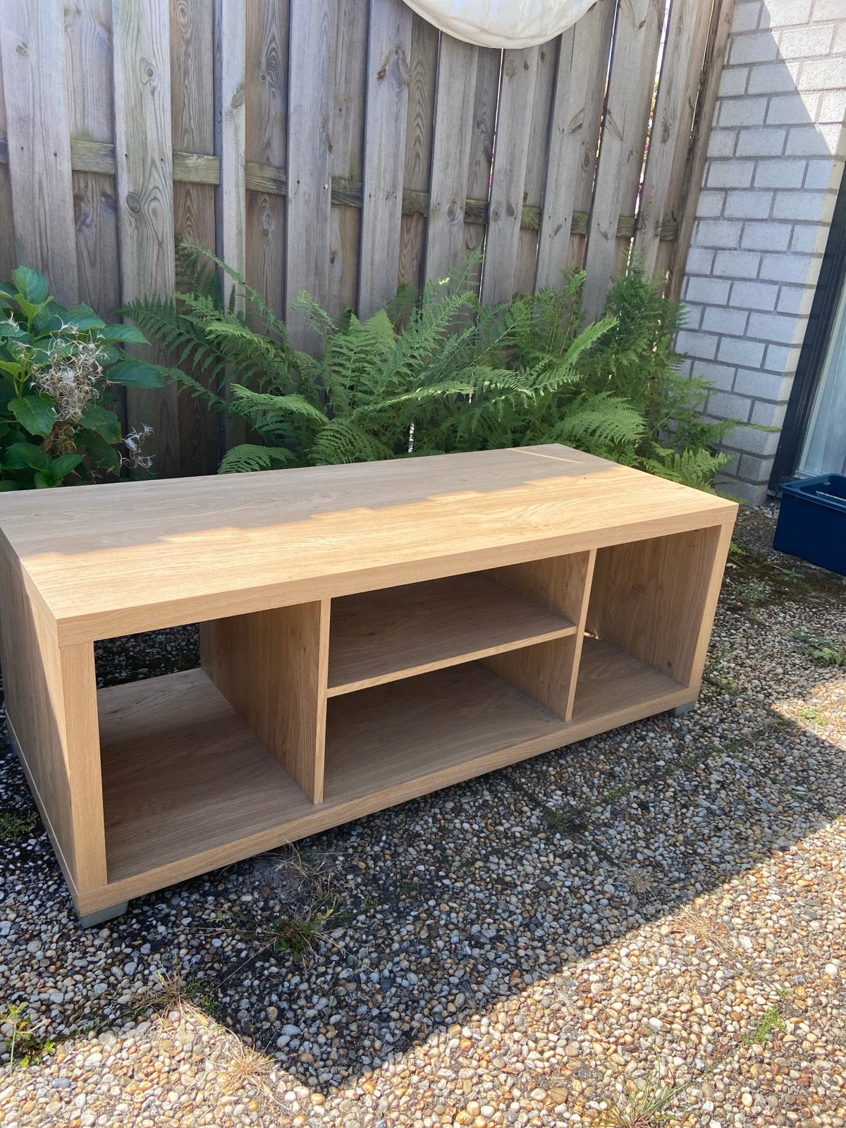 Houten TV-meubel met opbergruimte, Ophalen, Gebruikt, 100 tot 150 cm, Minder dan 100 cm