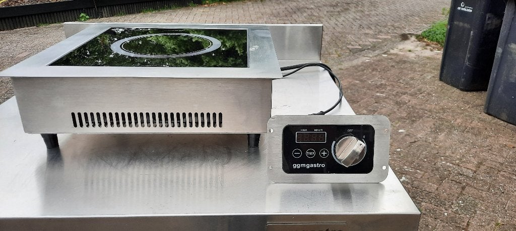 GGMGASTRO IDS2 Inductiekookplaat 3500W + plaatadapter, 3 kookzones of minder, Ophalen of Verzenden, Zo goed als nieuw, Inductie