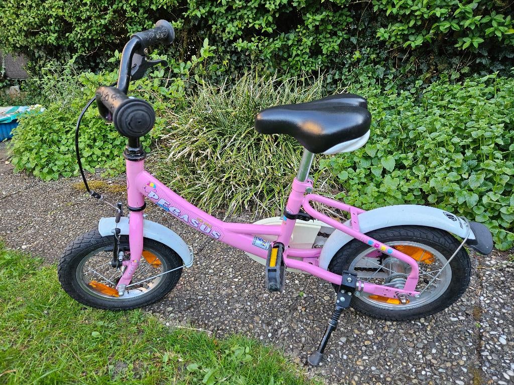 Pegasus kinderfiets roze, Fietsen en Brommers, Terugtraprem, Zijwieltjes, Gebruikt, Minder dan 16 inch