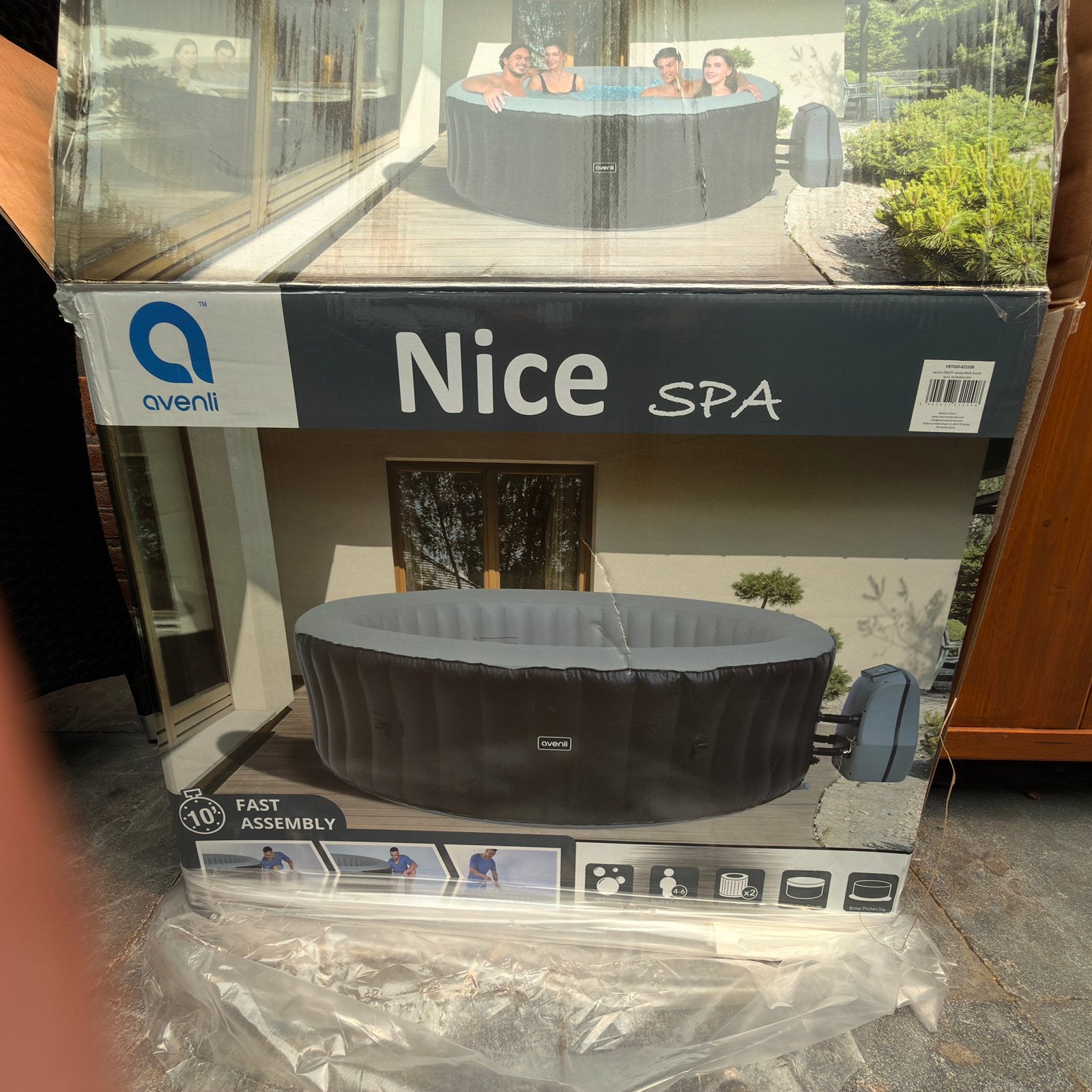 Avenli Jacuzzi, Tuin en Terras, Bubbelbaden en Hottubs, Ophalen, Nieuw, Afdekzeil, Opblaasbaar
