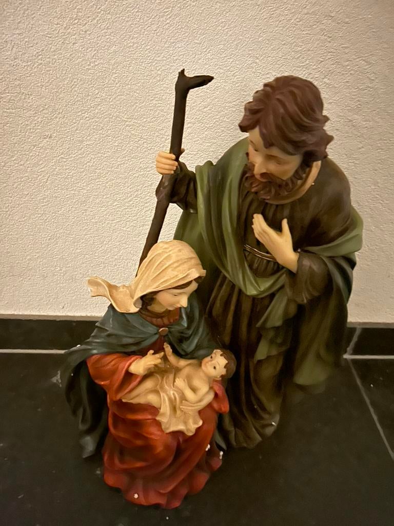 Mooi groot beeld Maria, Jozef en baby Jezus, Ophalen