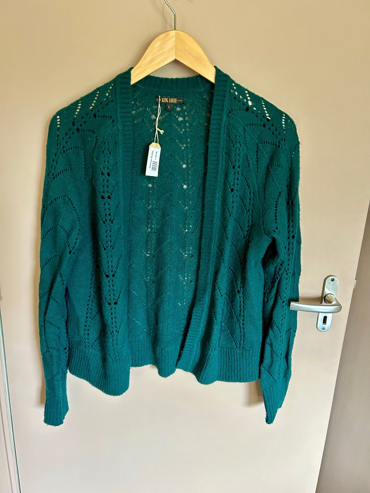 King Louie vest maat L met wol, Ophalen of Verzenden, Gedragen, Maat 42/44 (L), Groen