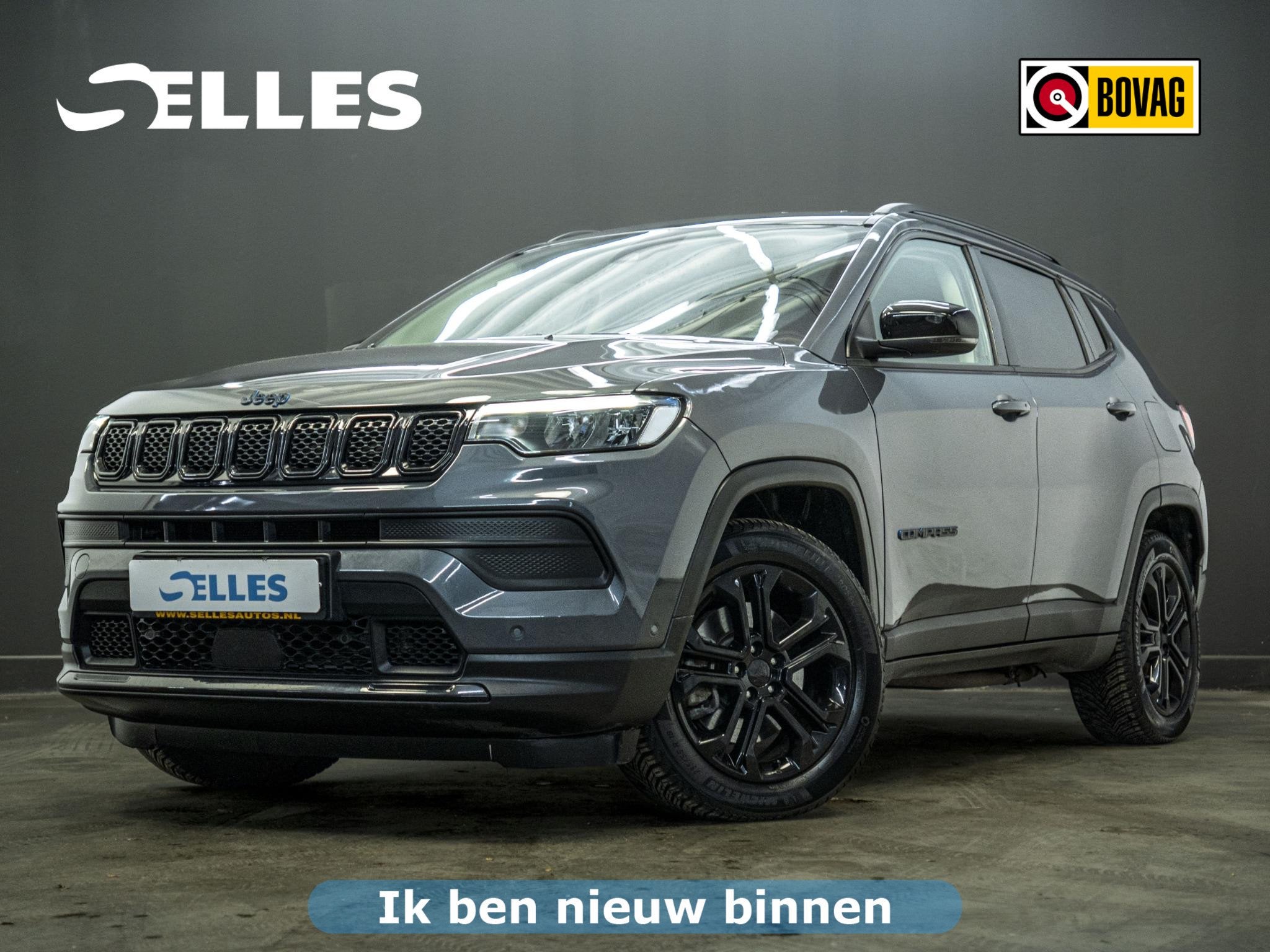 Jeep Compass 4xe 190 Plug-in Hybrid Electric Night Eagle | C, Auto's, Automaat, Gebruikt, Leder en Stof, Geheel digitaal combi-instrument