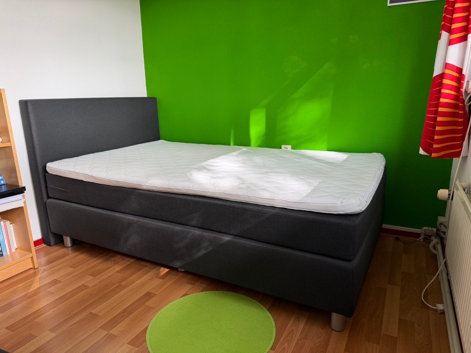 Boxspring 120x200, Huis en Inrichting, Ophalen, Gebruikt, Zwart, Twijfelaar