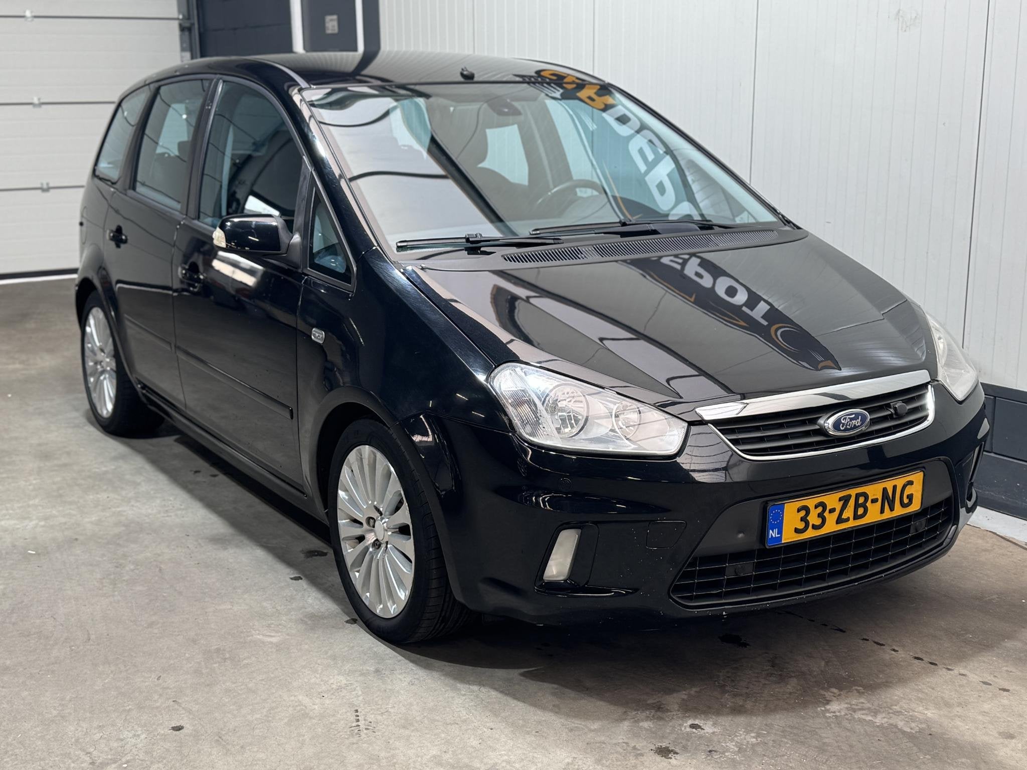 Ford C-Max 1.8-16V Titanium Flexifuel, Auto's, Voorwielaandrijving, Gebruikt, 4 cilinders, Zwart