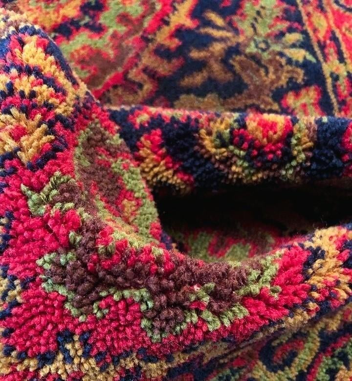 Vintage Oosters wollen Perzisch loper tafelkleed klassiek, 100 tot 150 cm, Rechthoekig, Rood, 50 tot 100 cm