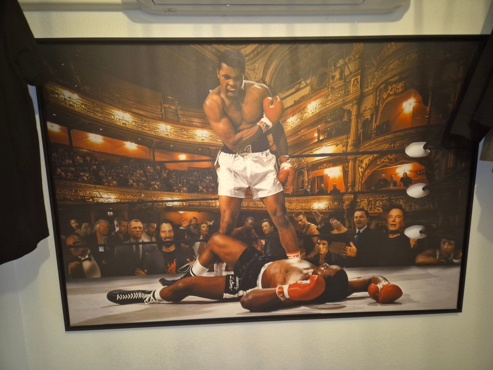 canvas schilderij in lijst 100 x 150 muhammad ali, Ophalen, Dakraam, 160 cm of meer