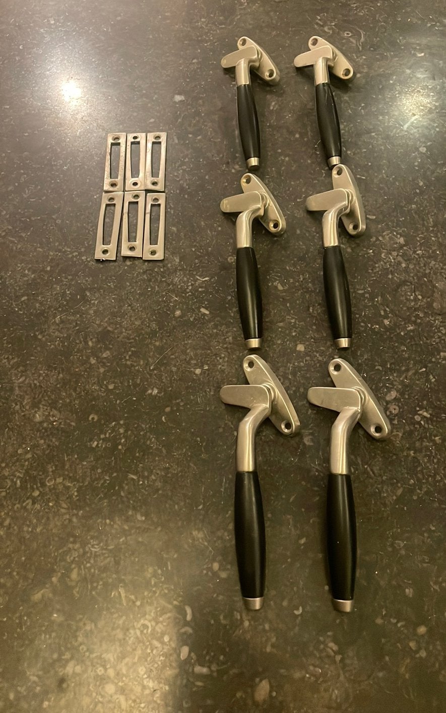 6x Raamboom TONmodel RETRO Nikkel Ebbenhout raamhendel raam, Ophalen of Verzenden, Zo goed als nieuw