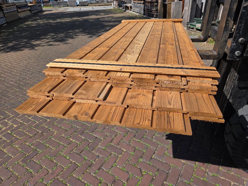 10 m2 Thermowood  rabat hout - channelsiding - nr: TP1, Ophalen, Nieuw, 180 tot 250 cm, Planken