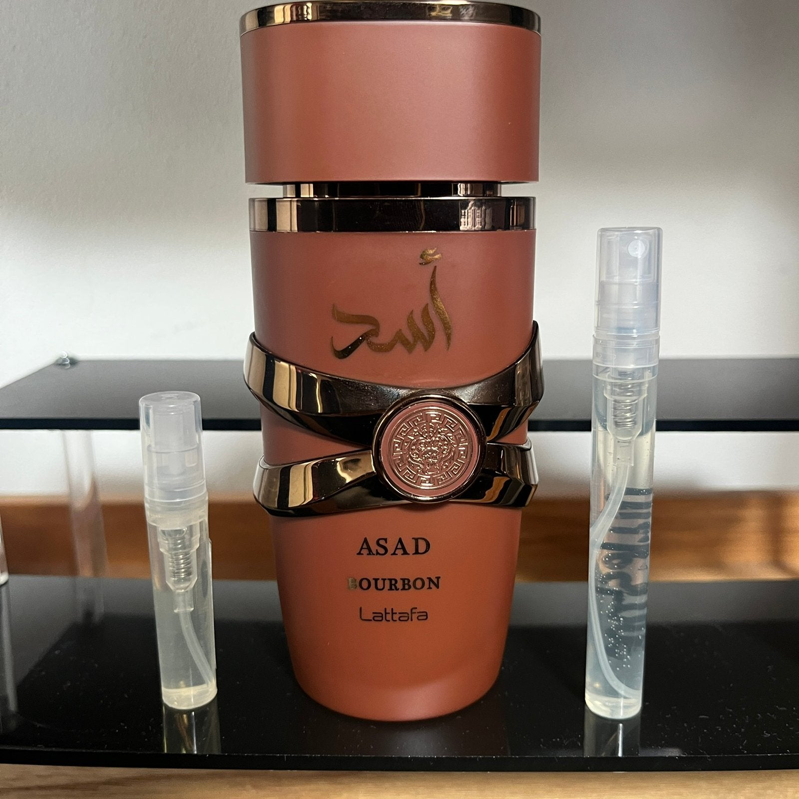 Lattafa - Asad Bourbon samples 1-10ml, Ophalen of Verzenden, Zo goed als nieuw
