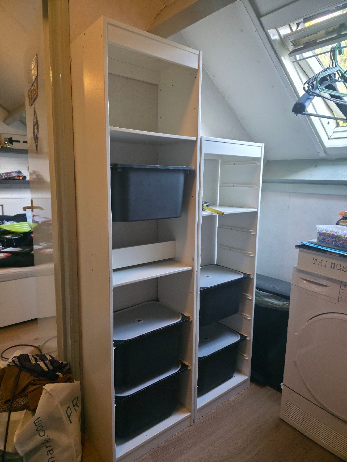 Witte trofast ikea kasten met opbergbakken, Ophalen, Gebruikt