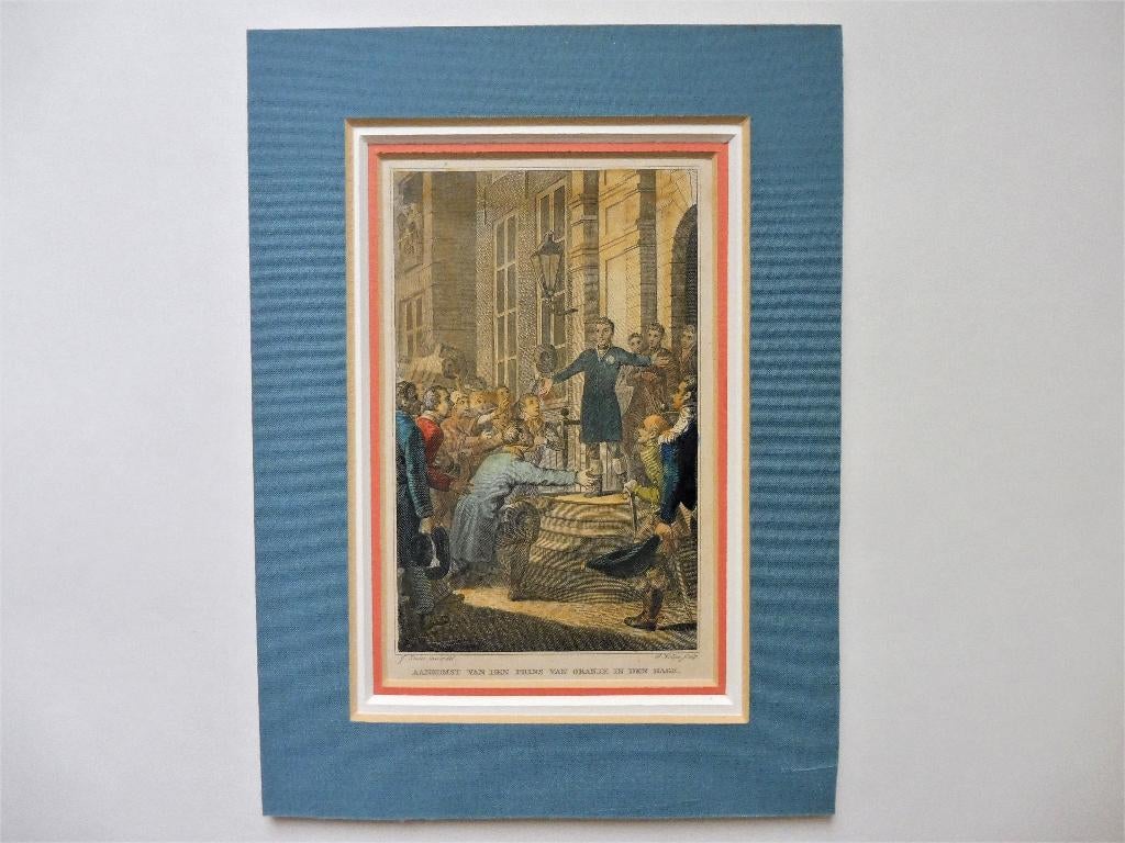 Aankomst Den Prins van Oranje in Den Haag Willem I Koning, Antiek en Kunst, Ophalen of Verzenden