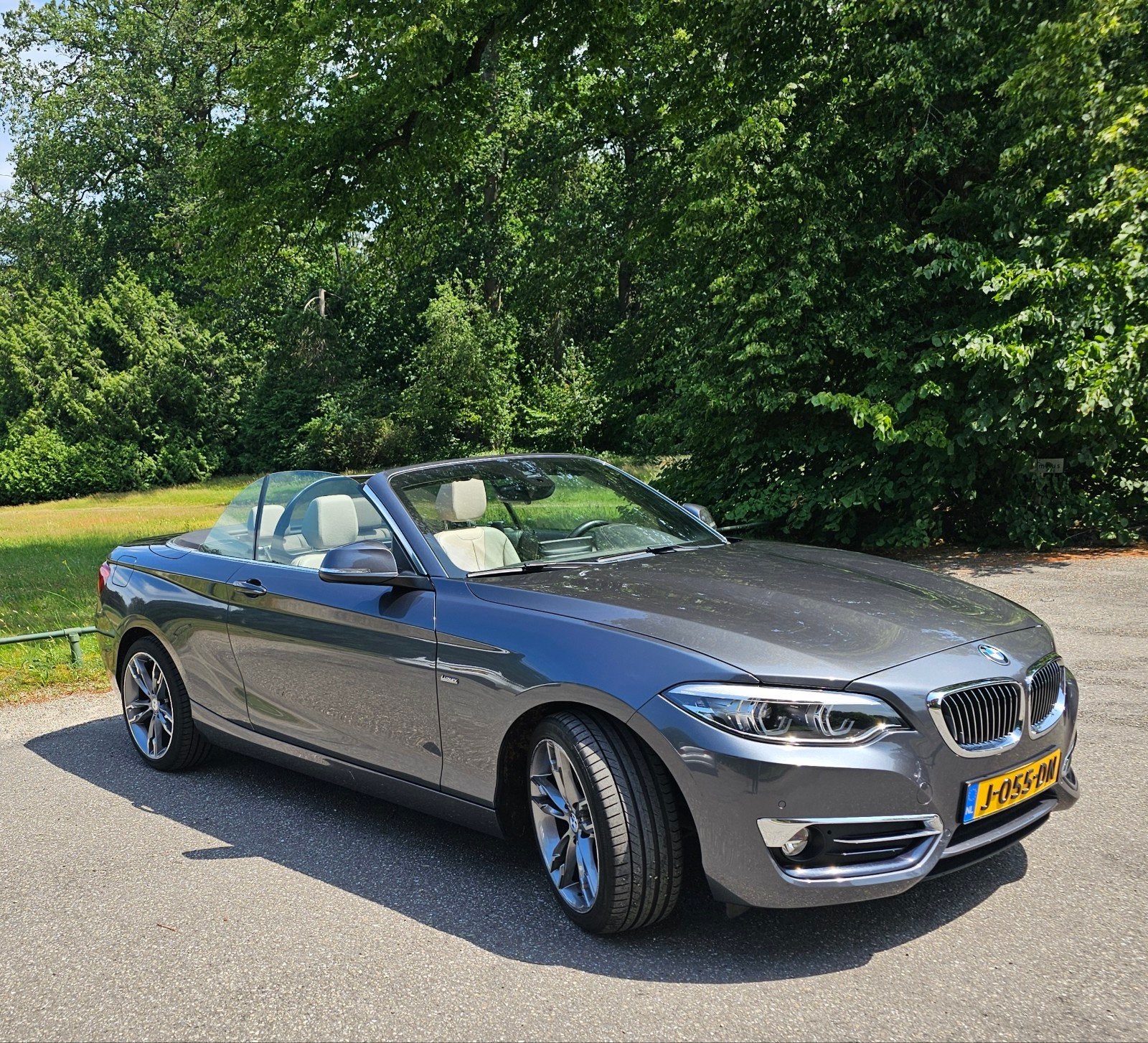 BMW 2-Serie 220i 184pk Aut 2018 Grijs, Auto's, BMW, 1998 cc, Achterwielaandrijving, 4 cilinders, Cabriolet