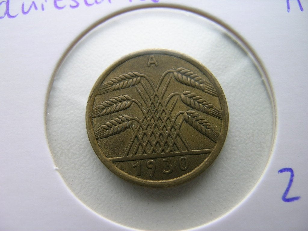 5 Reichspfennig 1930 A Duitsland (nr 2), Ophalen of Verzenden, Duitsland, Losse munt