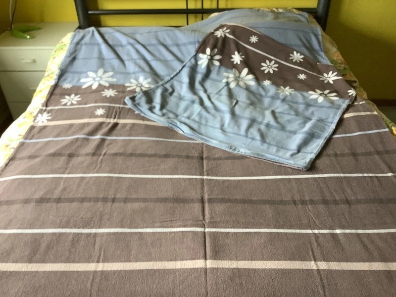 Flanellen Dekbedovertrek eenpersoons, Dekbedovertrek, Ophalen of Verzenden, Zo goed als nieuw, Overige kleuren